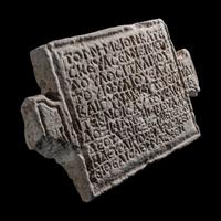 A Roman Marble Funerary Panel with Greek Inscription