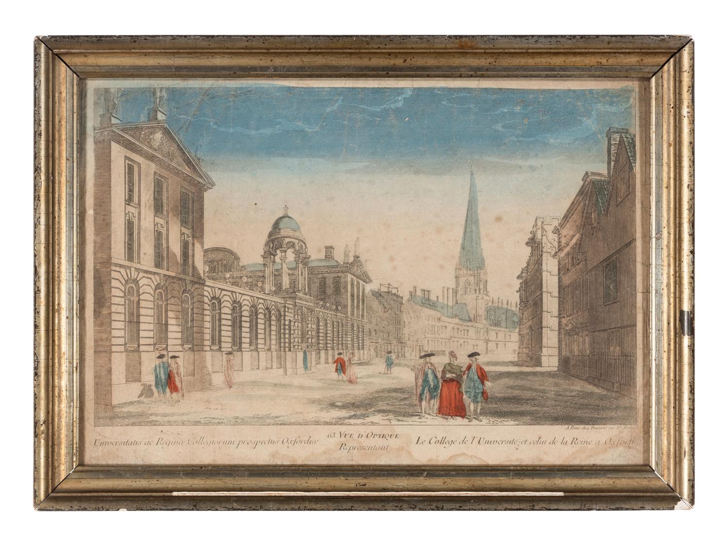 A Group of Eight Hand Colored Topographical Engravings