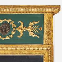 A Neoclassical parcel painted giltwood pier mirror Northern European, circa 1800