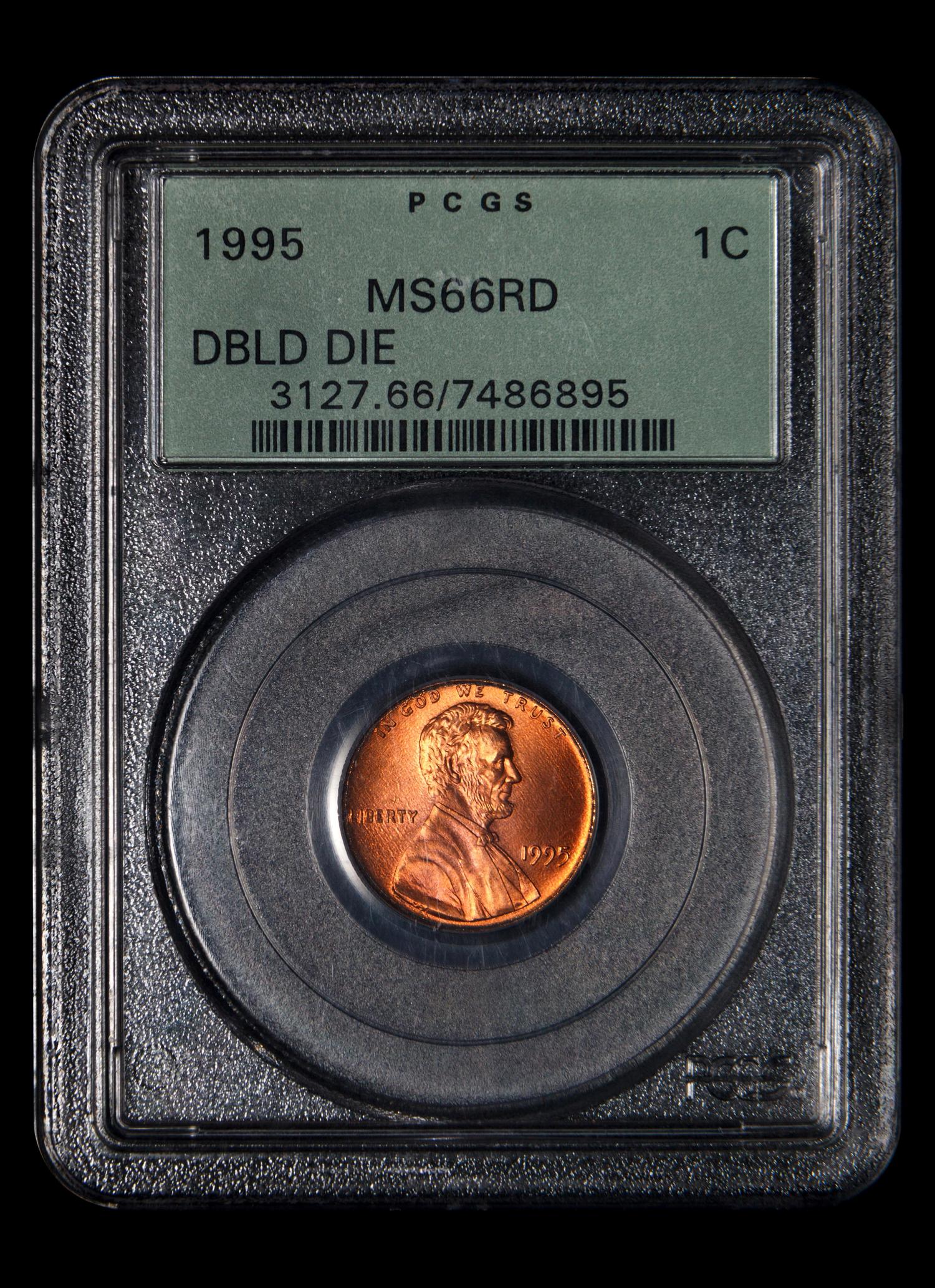 A 1995 Lincoln: Doubled Die Obverse 1c Coin (PCGS MS66 RD)