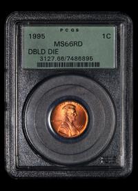 A 1995 Lincoln: Doubled Die Obverse 1c Coin (PCGS MS66 RD)
