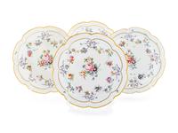 Four Bristol Porcelain Plates — C. 1760