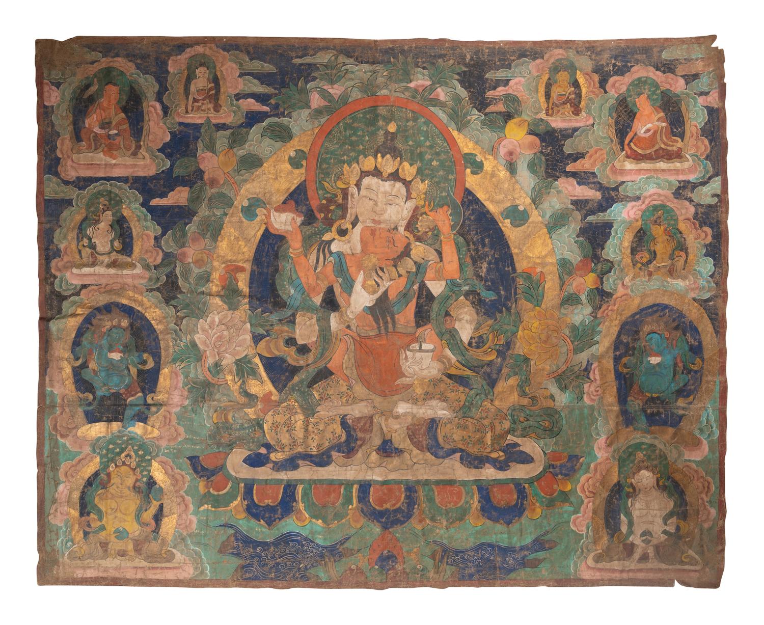 A Massive Tibetan Thangka