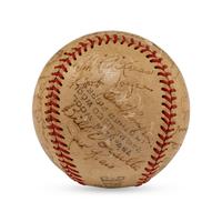 A 1946 New York Giants Team Signed Autograph Baseball Featuring Mel Ott and Johnny Mize