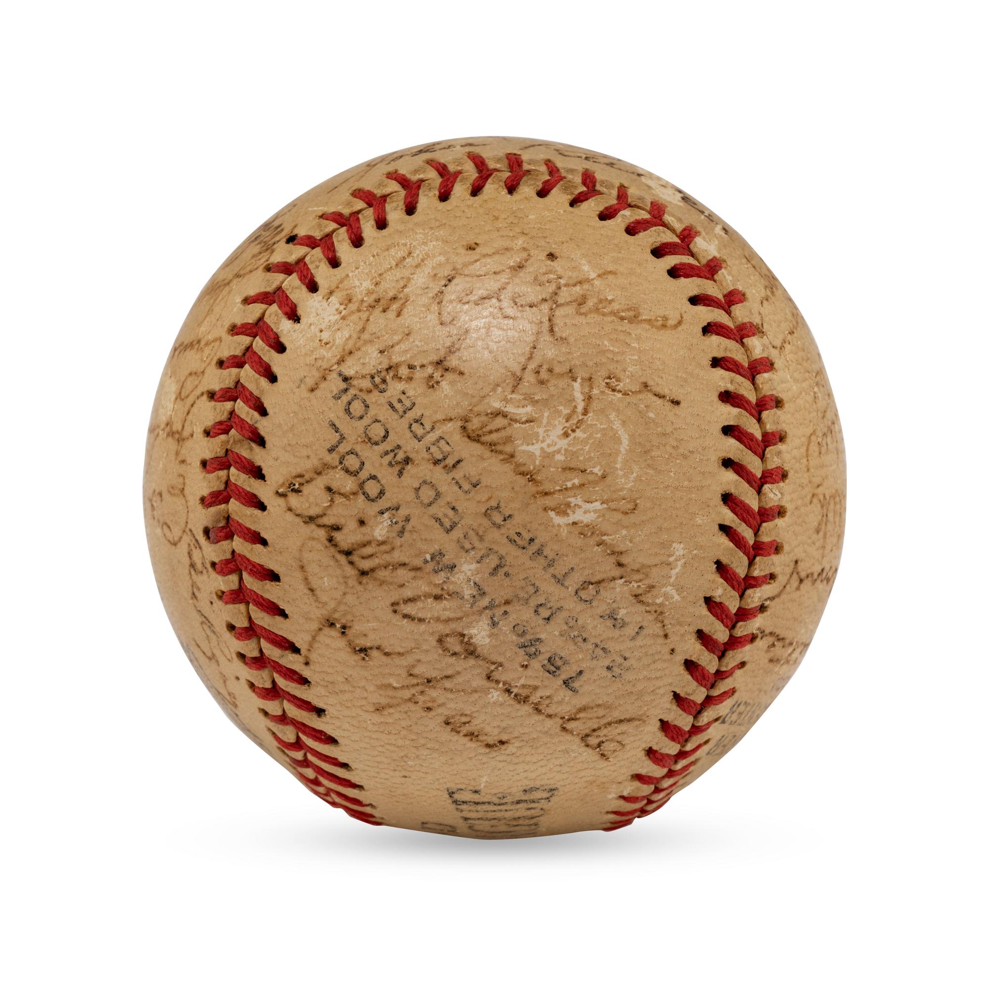 A 1946 New York Giants Team Signed Autograph Baseball Featuring Mel Ott and Johnny Mize