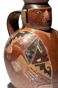 A Huari Man with Poncho Vessel