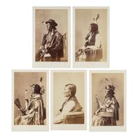Photographs of Identified Sioux, including Skin of the Heart and Two Bears, ca 1872