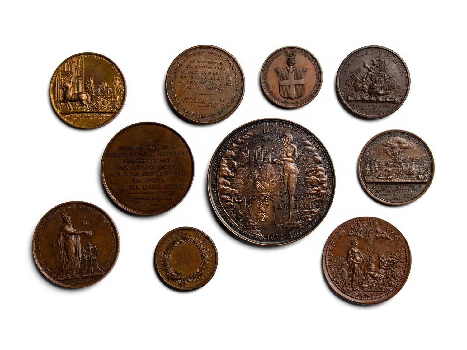 [EXONUMIA] Ten French Bronze Commemorative Medallions