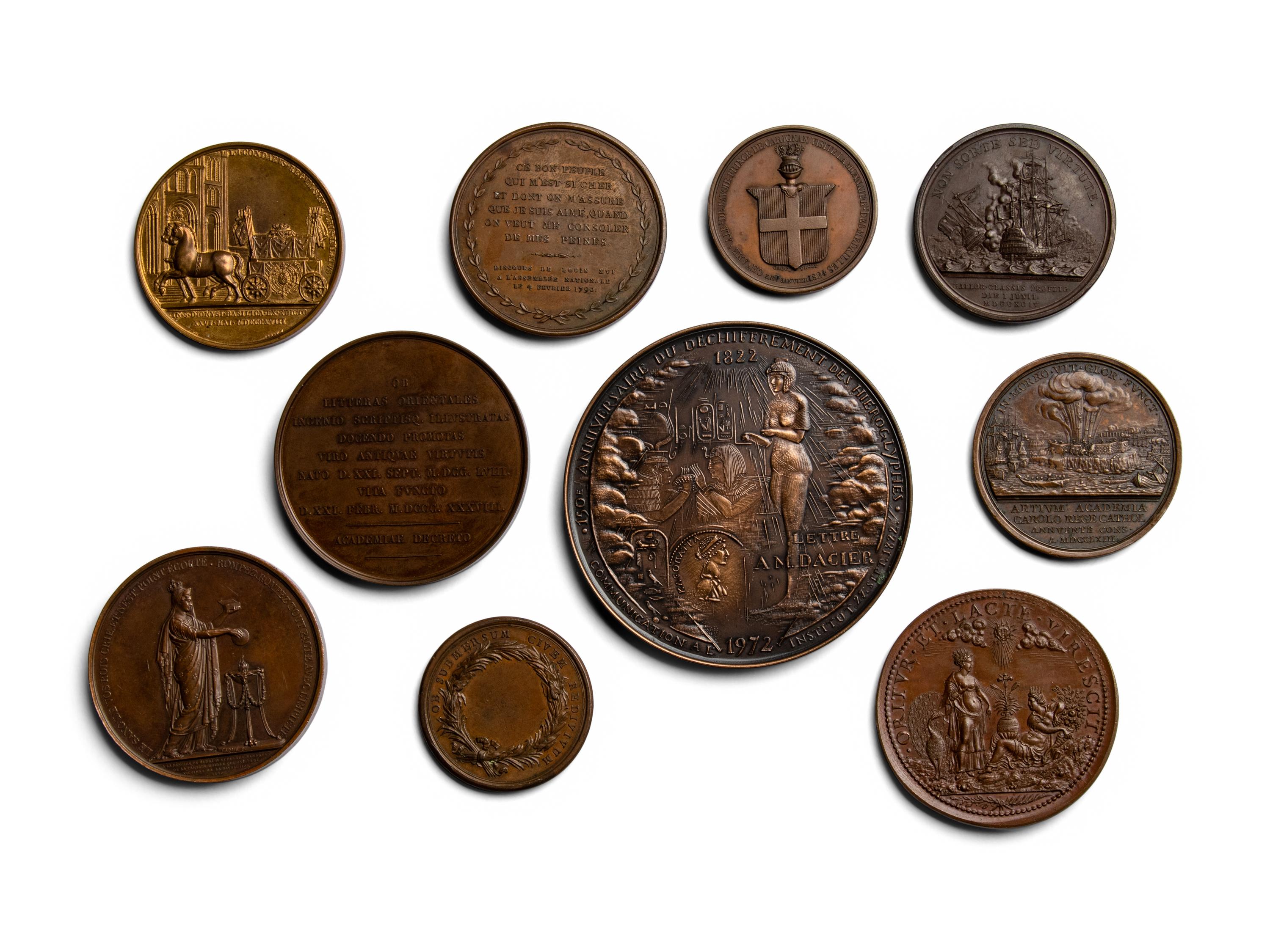 [EXONUMIA] Ten French Bronze Commemorative Medallions