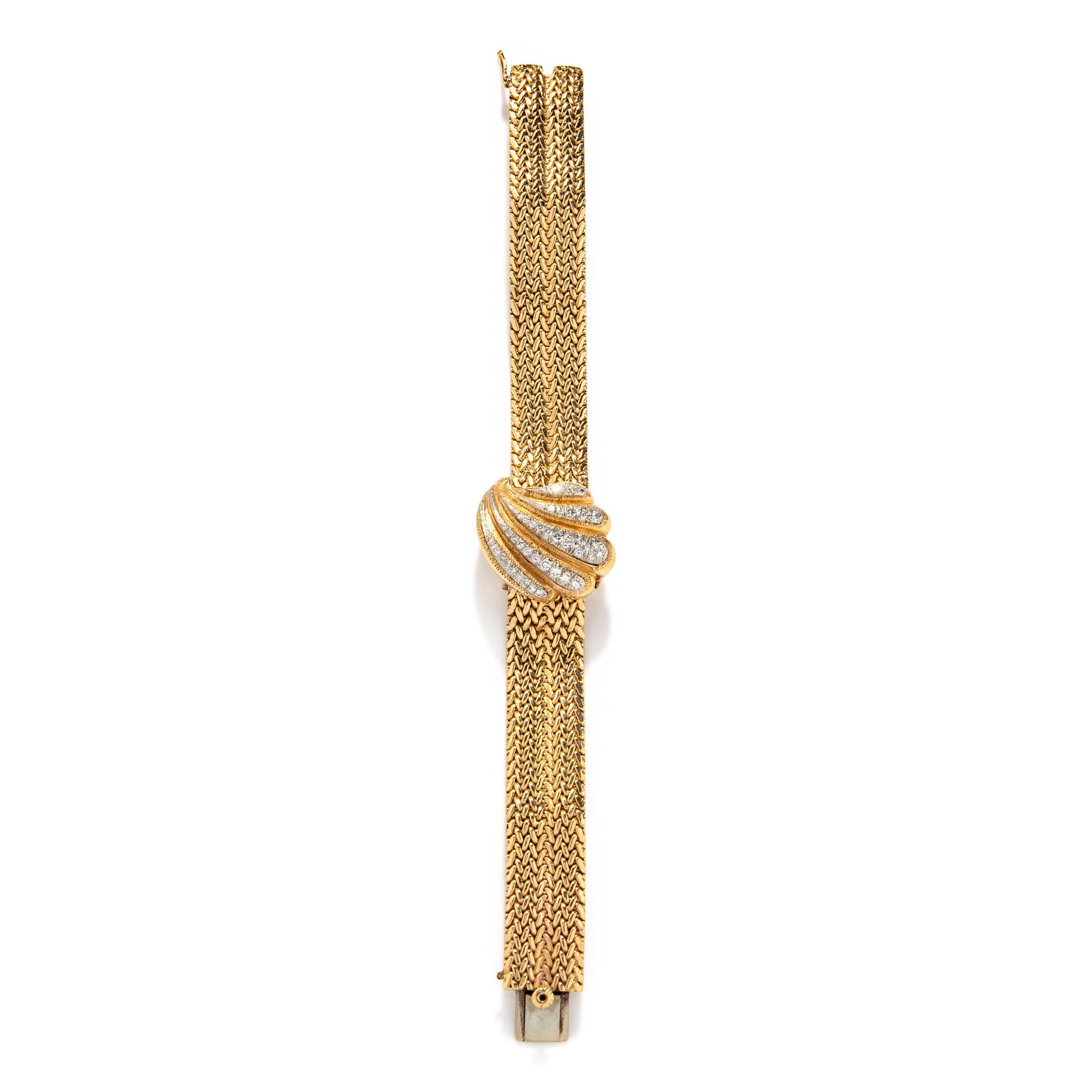 HEIRLOOM, RETRO, YELLOW GOLD AND DIAMOND SURPRISE WATCH