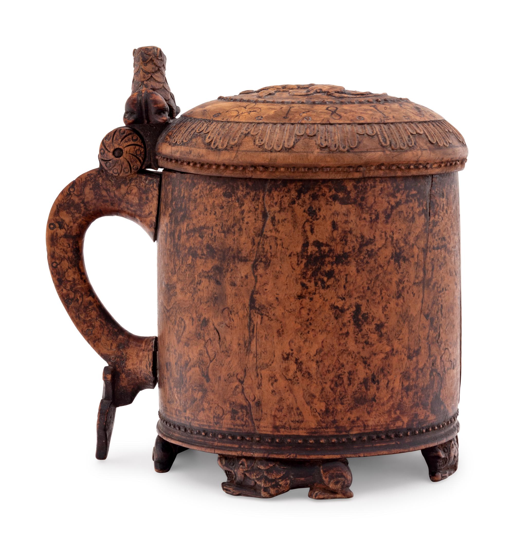 A Northern European Burlwood Tankard