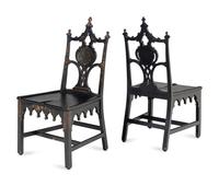A Set of Twelve George III Style Painted Dining Chairs
