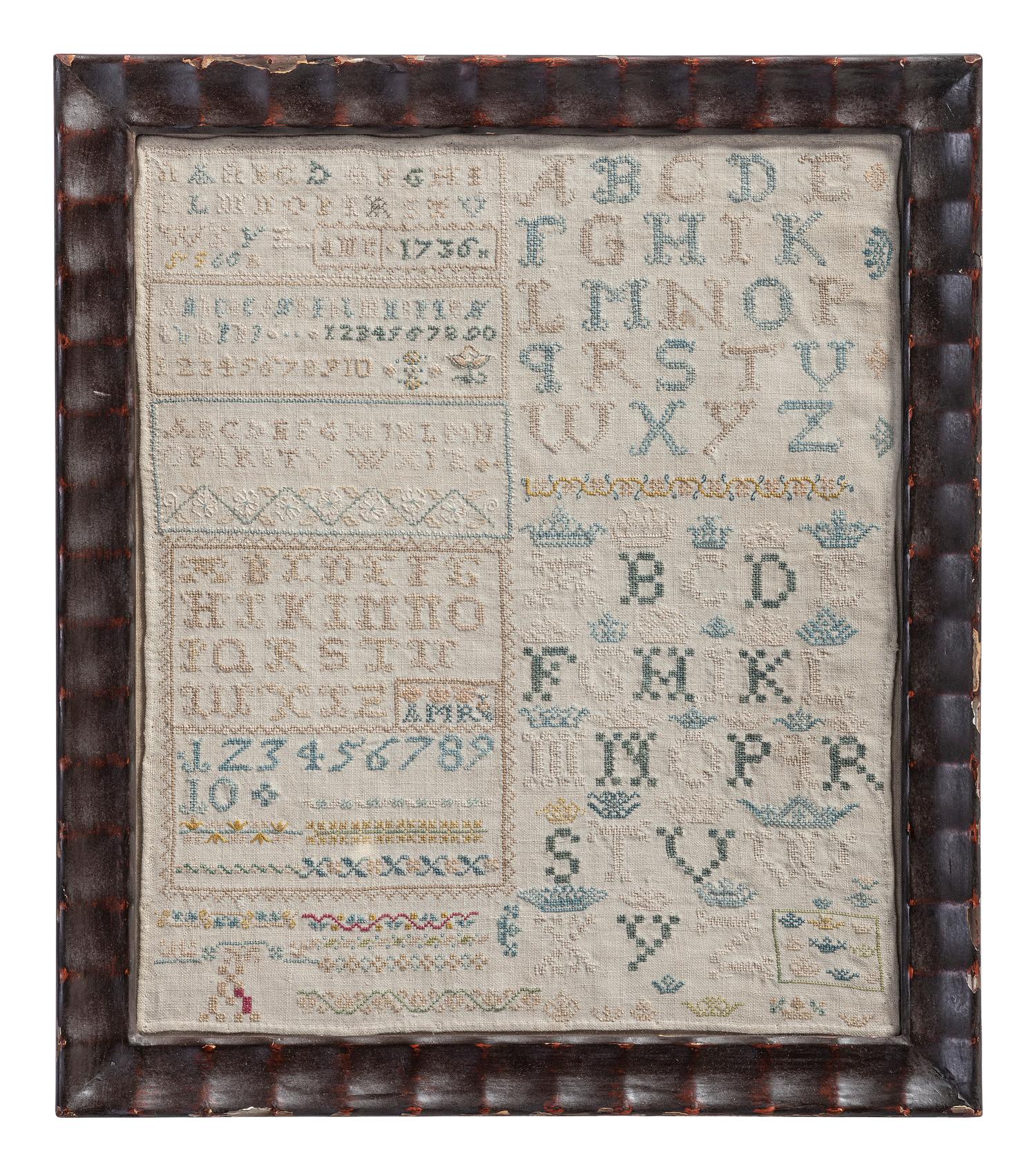 An English Needlework Alphabet Sampler