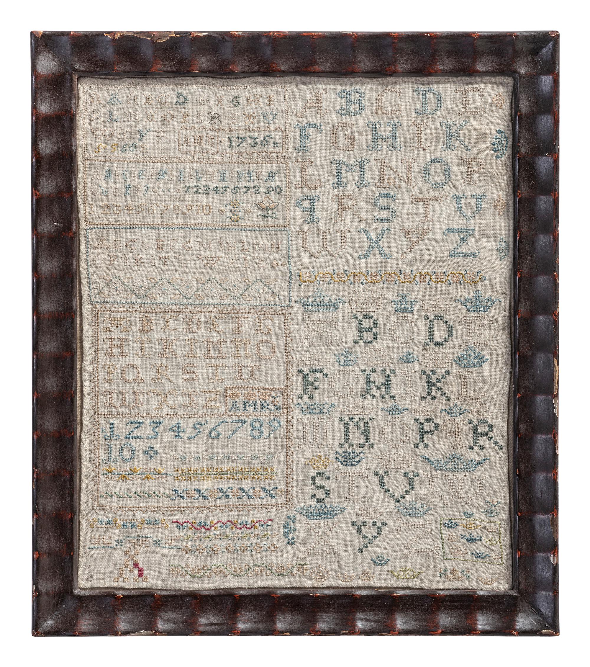 An English Needlework Alphabet Sampler
