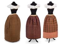 Two Quilted Silk Petticoats, 1840-50s