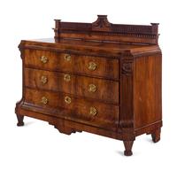 A Northern European Neoclassical Walnut Commode