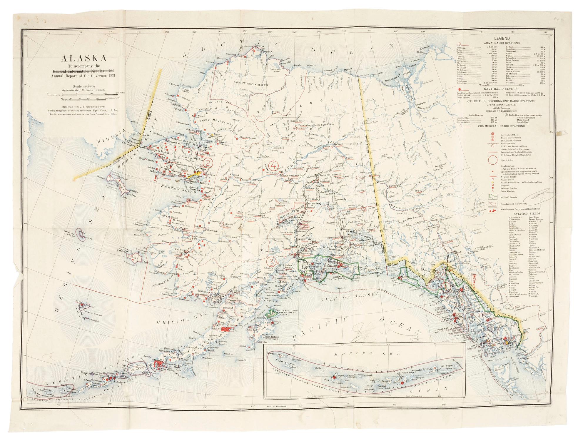 [MAPS]. A group of 11 US Geological survey maps of Alaska.