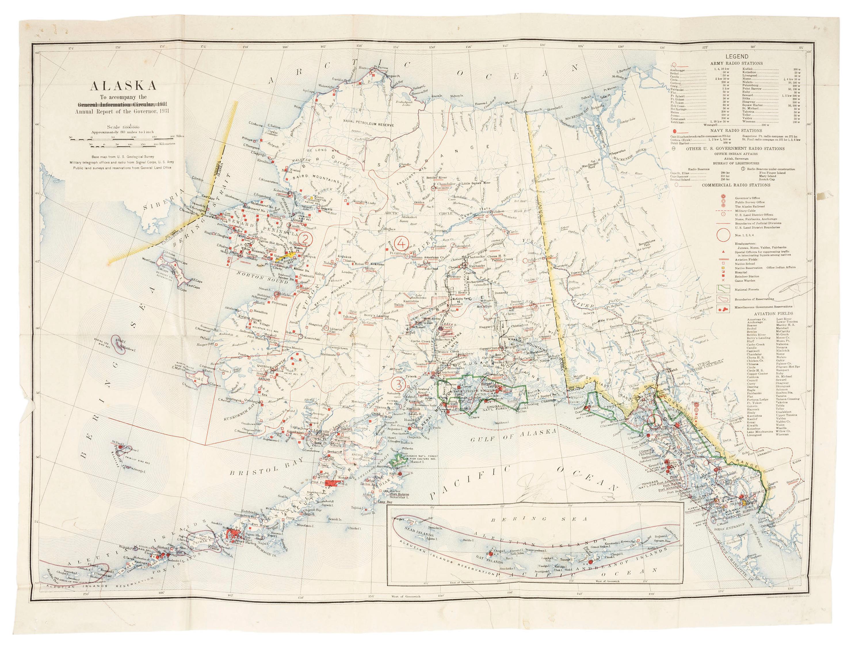 [MAPS]. A group of 11 US Geological survey maps of Alaska.