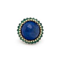 LAPIS LAZULI AND EMERALD RING