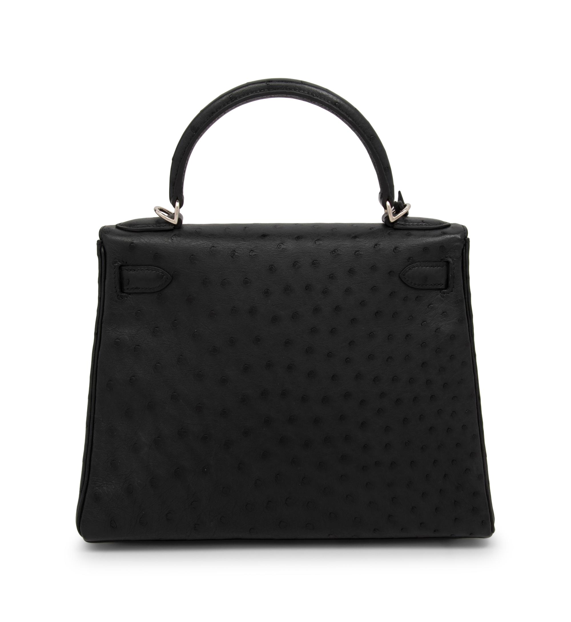 Hermès Kelly 25 in Ardoise Ostrich, 2001