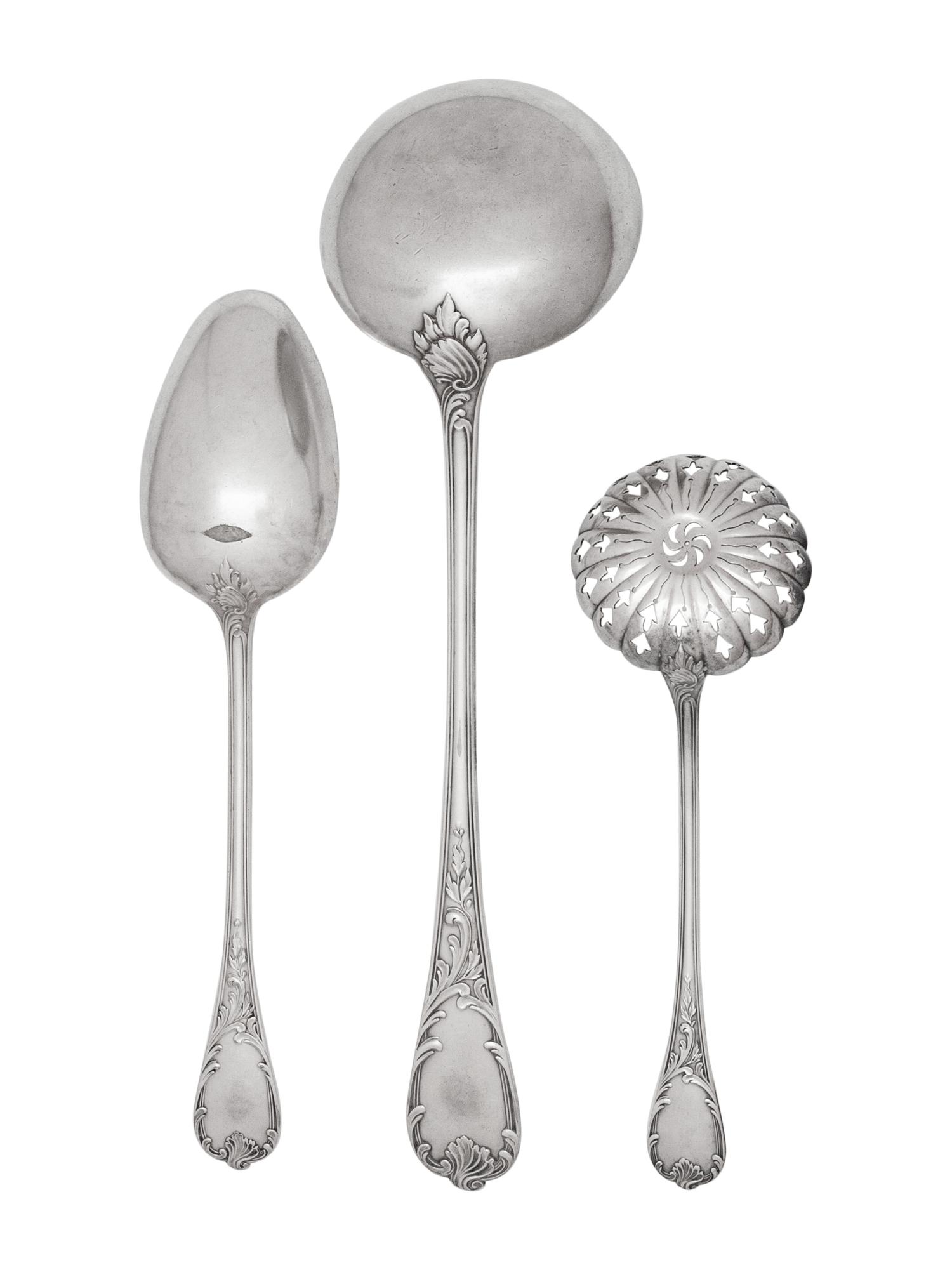 A Christofle Marly Silver-Plate Flatware Service