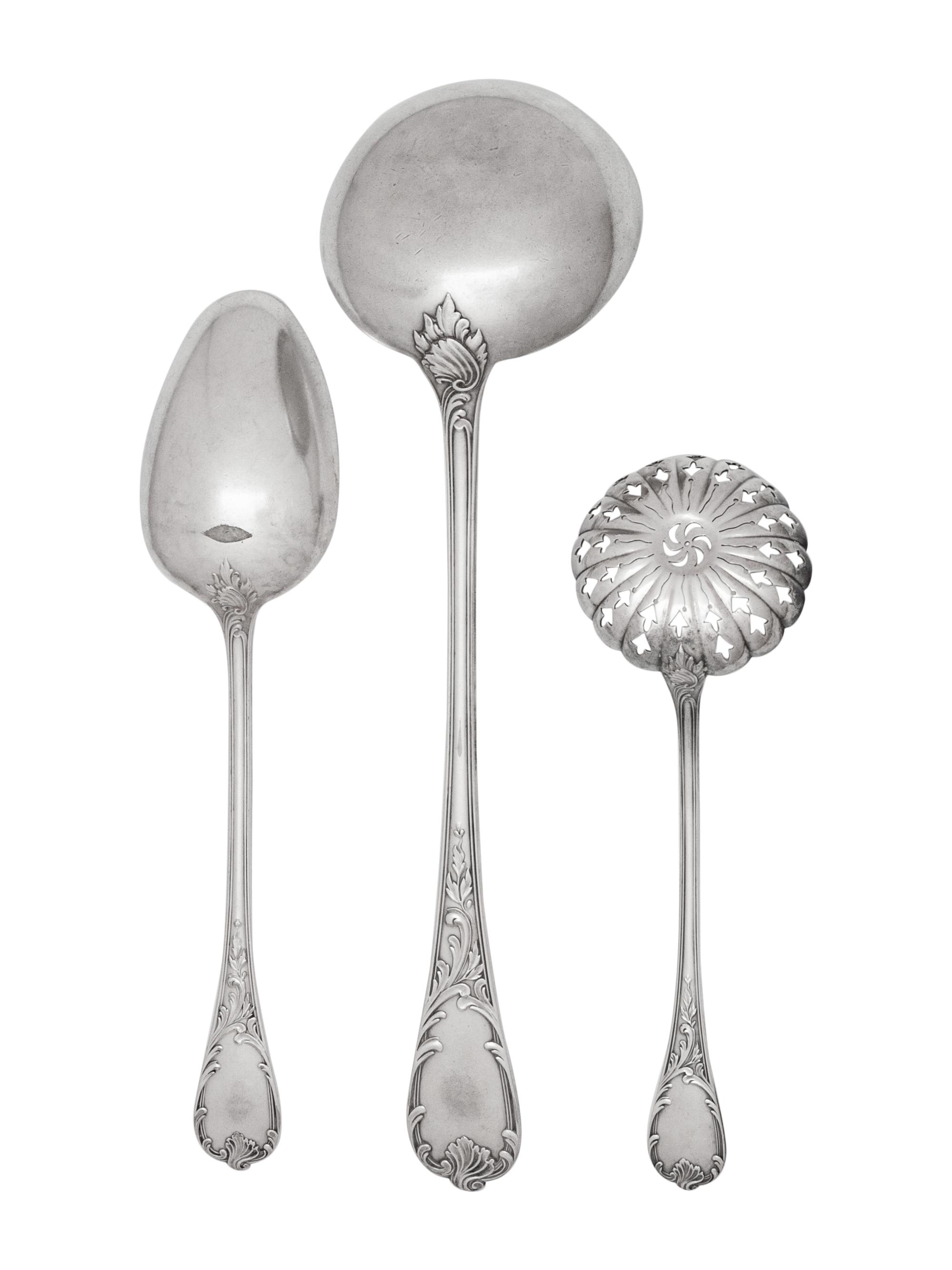 A Christofle Marly Silver-Plate Flatware Service