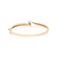 YELLOW GOLD AND DIAMOND BANGLE BRACELET