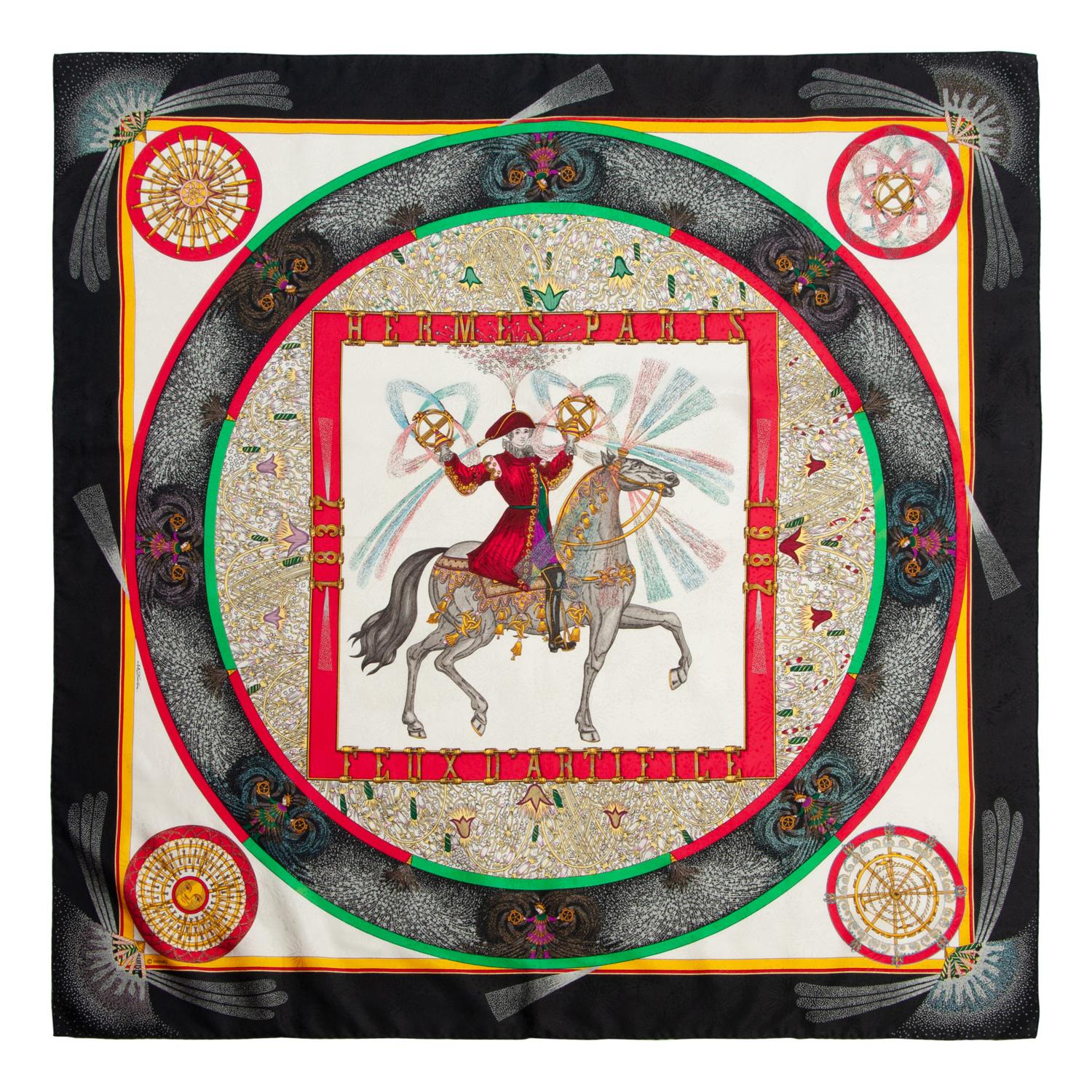 Three Hermès 90cm Silk Scarves