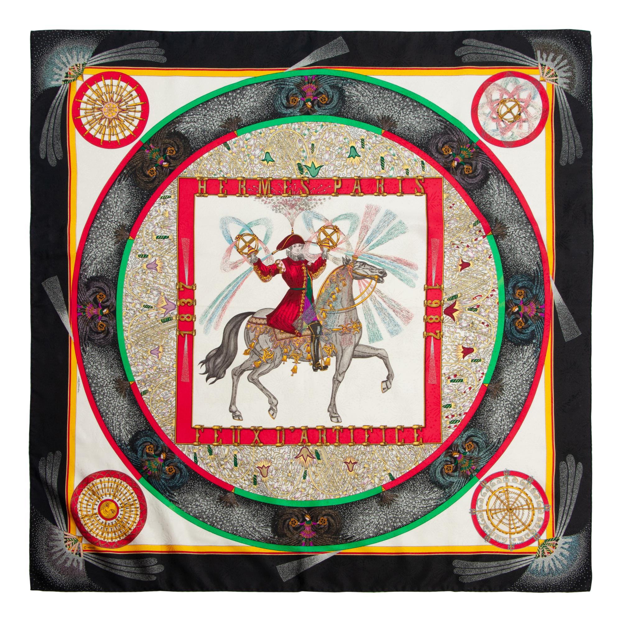 Three Hermès 90cm Silk Scarves