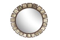 A Contemporary Metal Sunburst Mirror