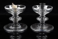 A Pair of Steuben Candlesticks Height 5 inches. — SECOND HALF 20TH CENTURY