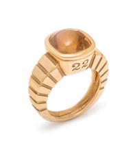 VAN CLEEF & ARPELS, YELLOW GOLD AND CITRINE RING