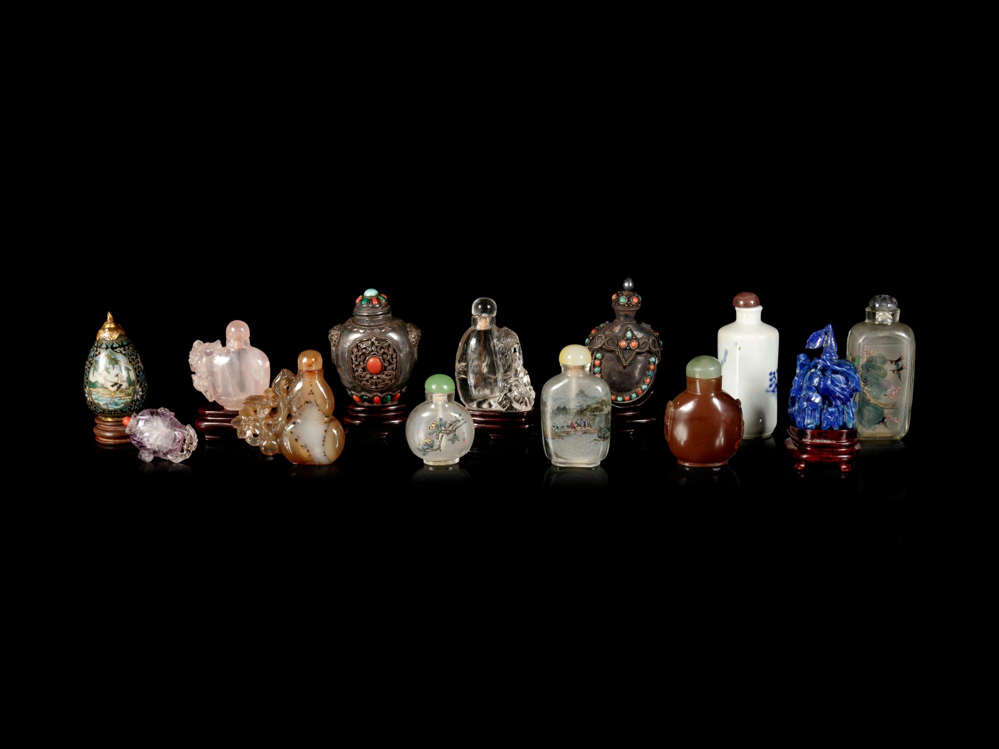 Thirteen Chinese Snuff Bottles