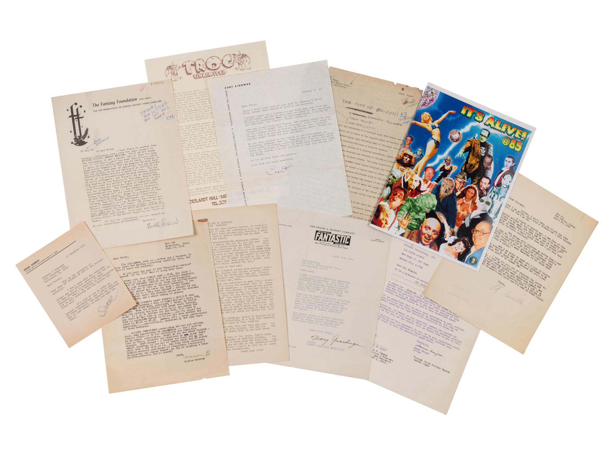 [SCIENCE FICTION]. A large archive of correspondence and original documents relating to the life and work of Forrest J. Ackerman.