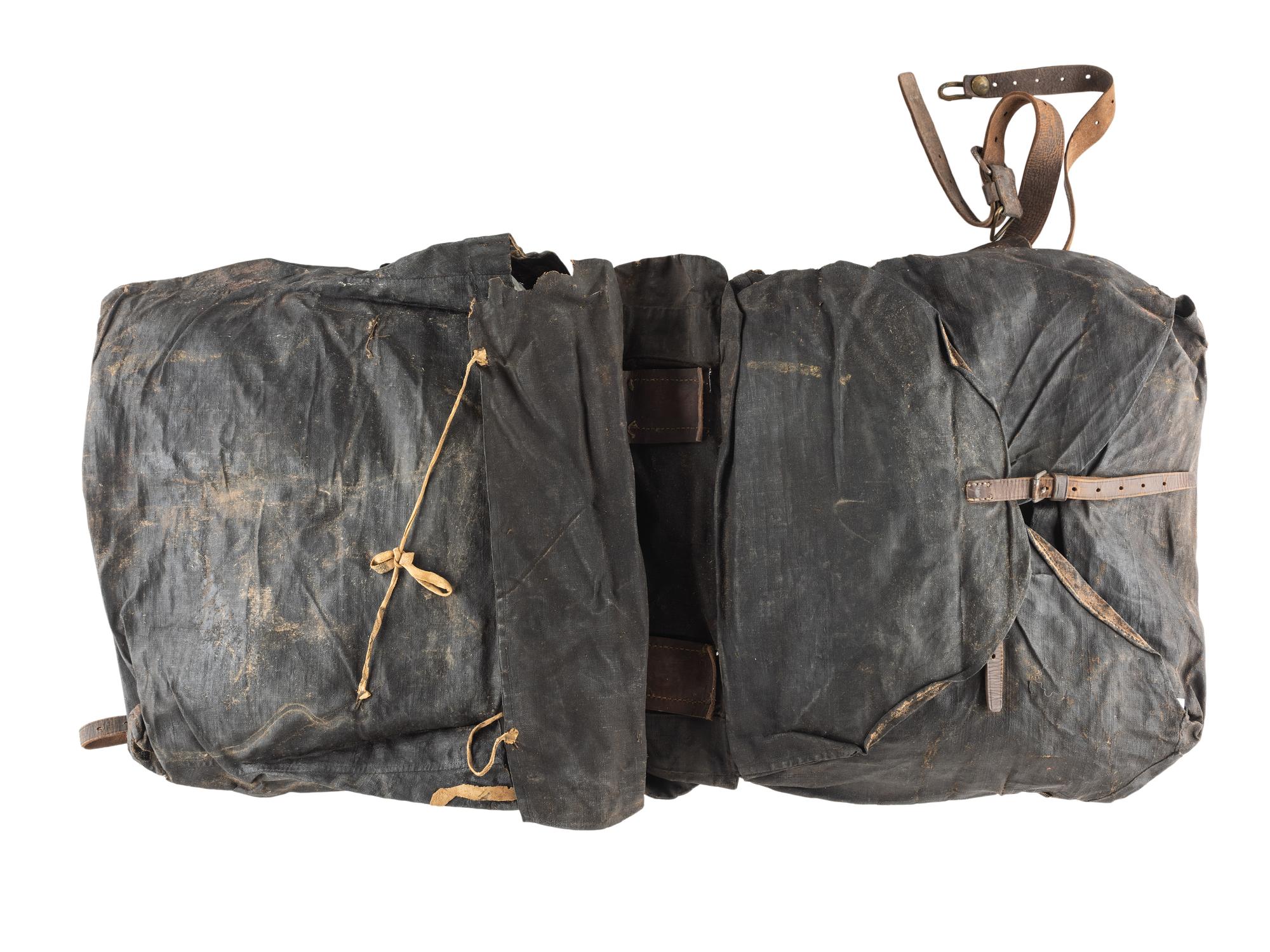 [CIVIL WAR]. Knapsack with contents carried by Private Charles L. Taylor, Company K, 16th Connecticut Volunteer Infantry.