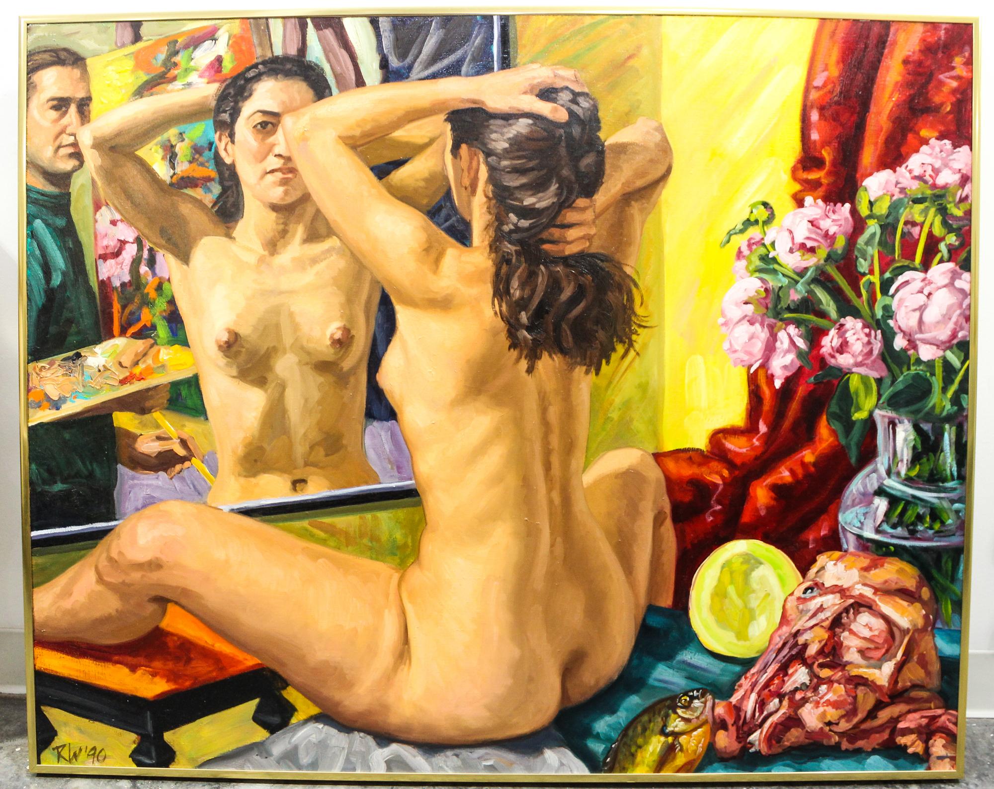 Richard Willenbrink, (American, b.1954), Self Portrait with Nude, 1990