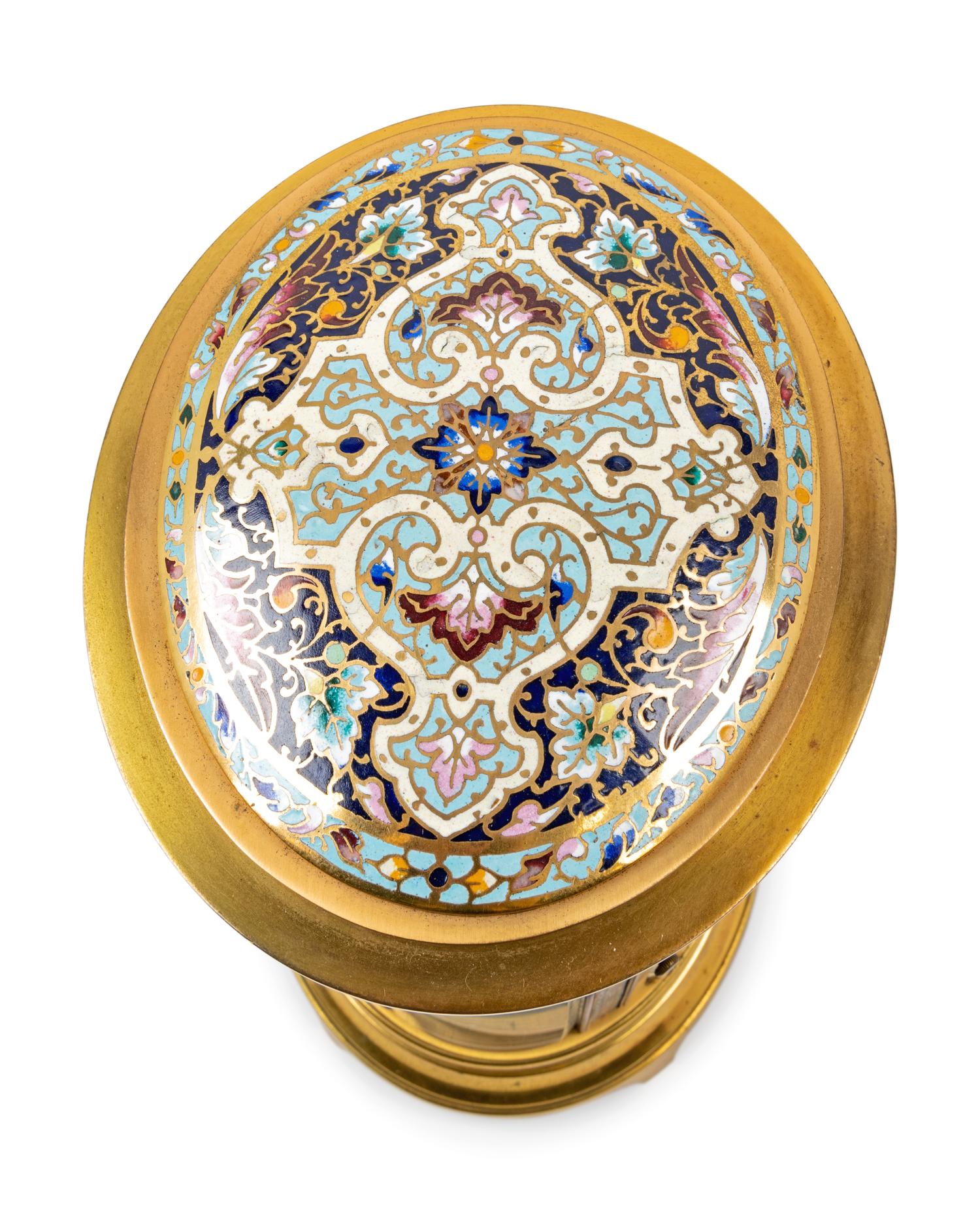 A French Champlevé Mantel Clock