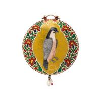 MUGHAL-STYLE, ENAMEL, DIAMOND, AND CULTURED PEARL PENDANT