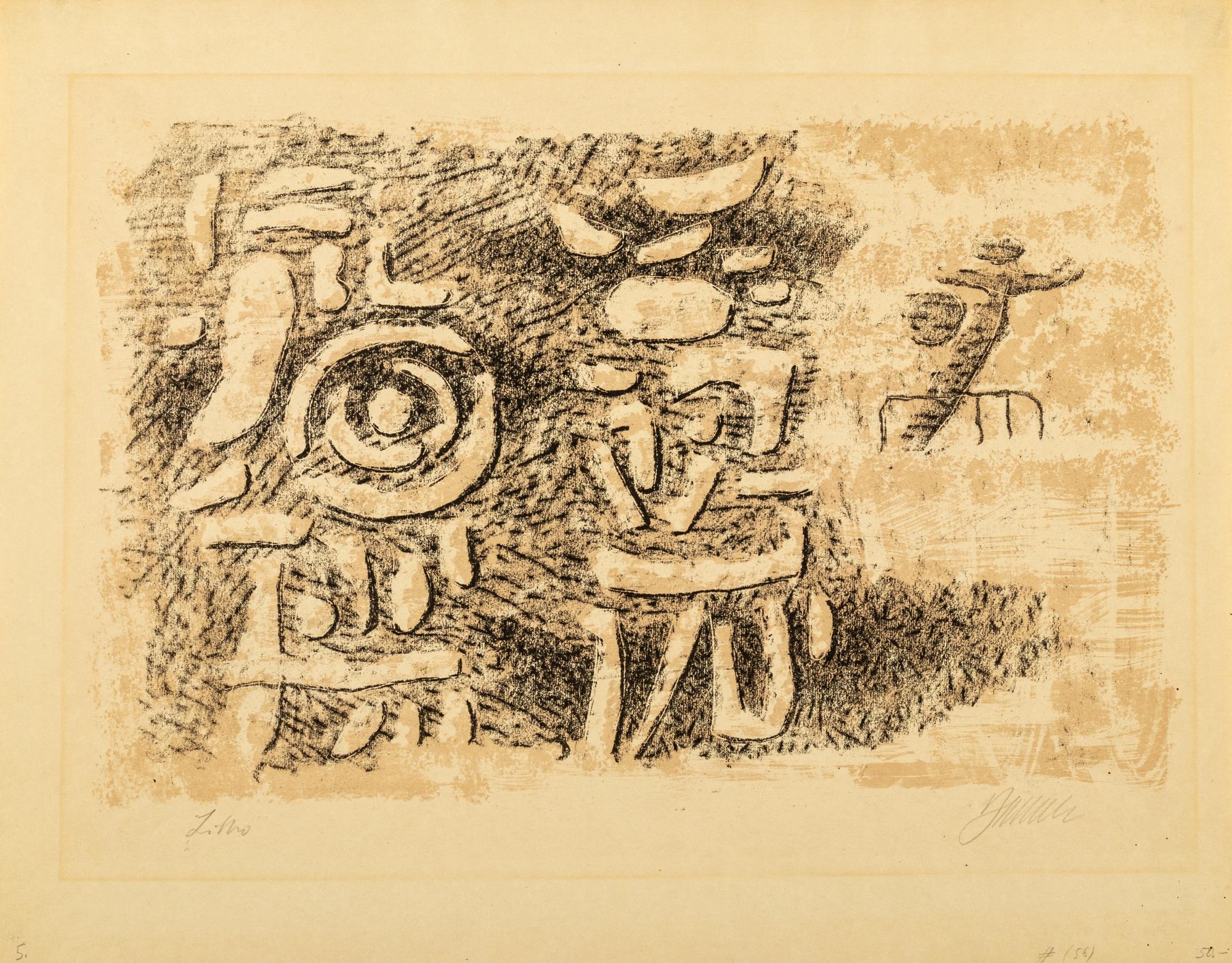 Der Maler , 1930 and Gilgamesch hat viele Qualen erdulden (a pair of works)