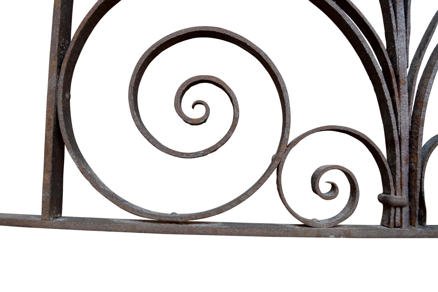 A Wrought Iron Panel 37.5" W x 1" D x 37" H — United States, Early 20th Century