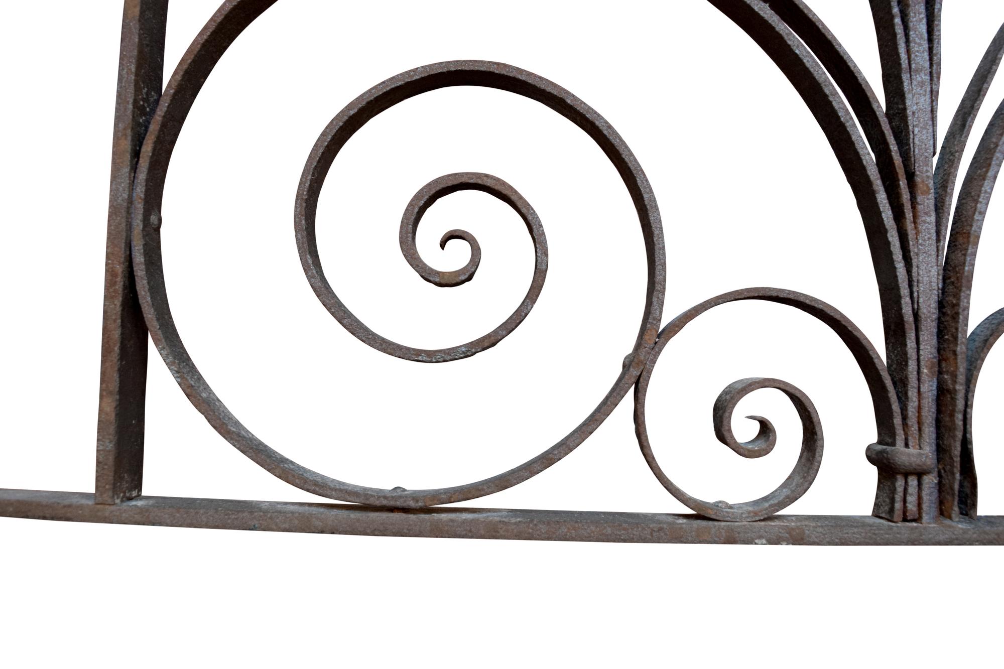 A Wrought Iron Panel 37.5" W x 1" D x 37" H — United States, Early 20th Century
