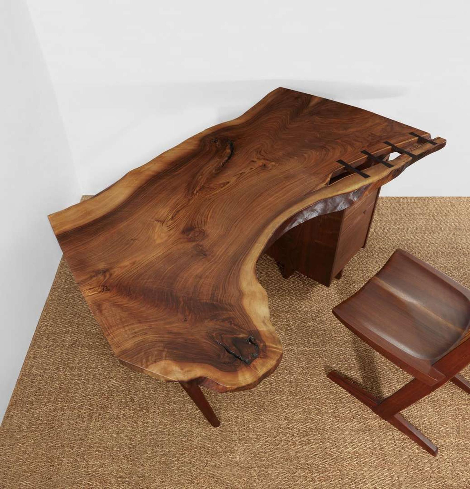 George Nakashima Exceptional "Conoid" Desk, New Hope, Pennsylvania, 1961