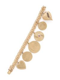 YELLOW GOLD CHARM BRACELET