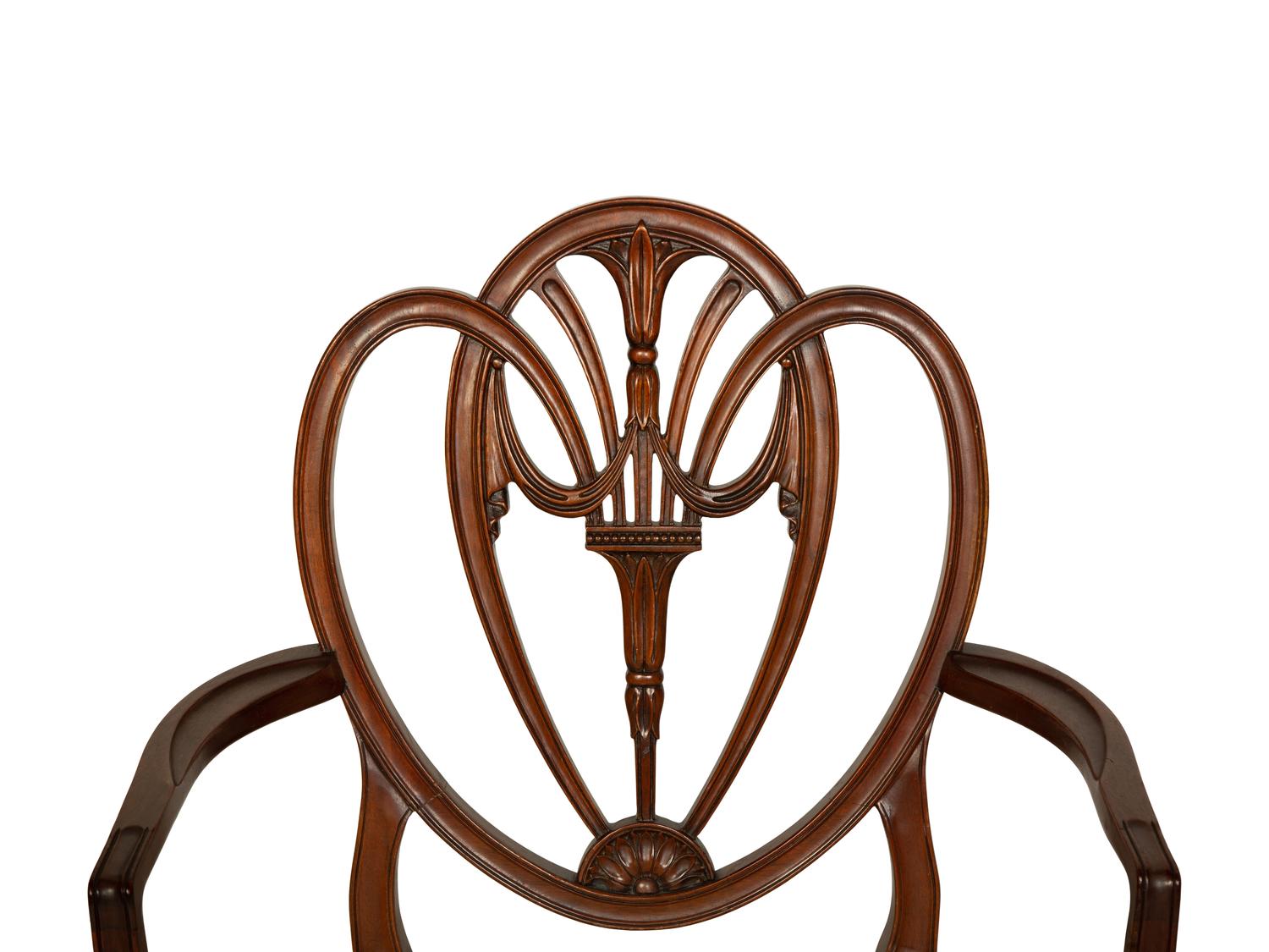 A Set of Six George III Style Mahogany Dining Chairs