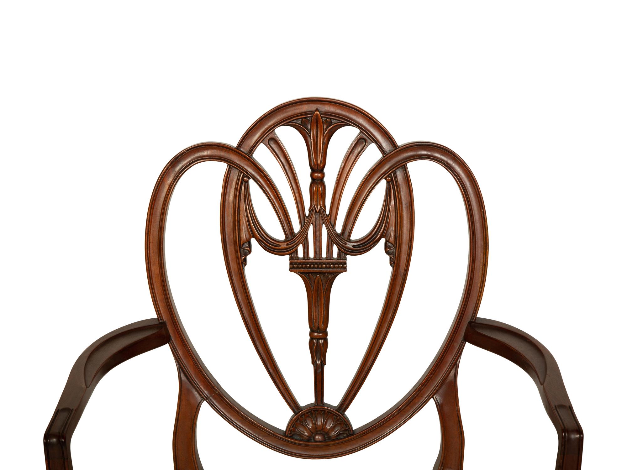 A Set of Six George III Style Mahogany Dining Chairs