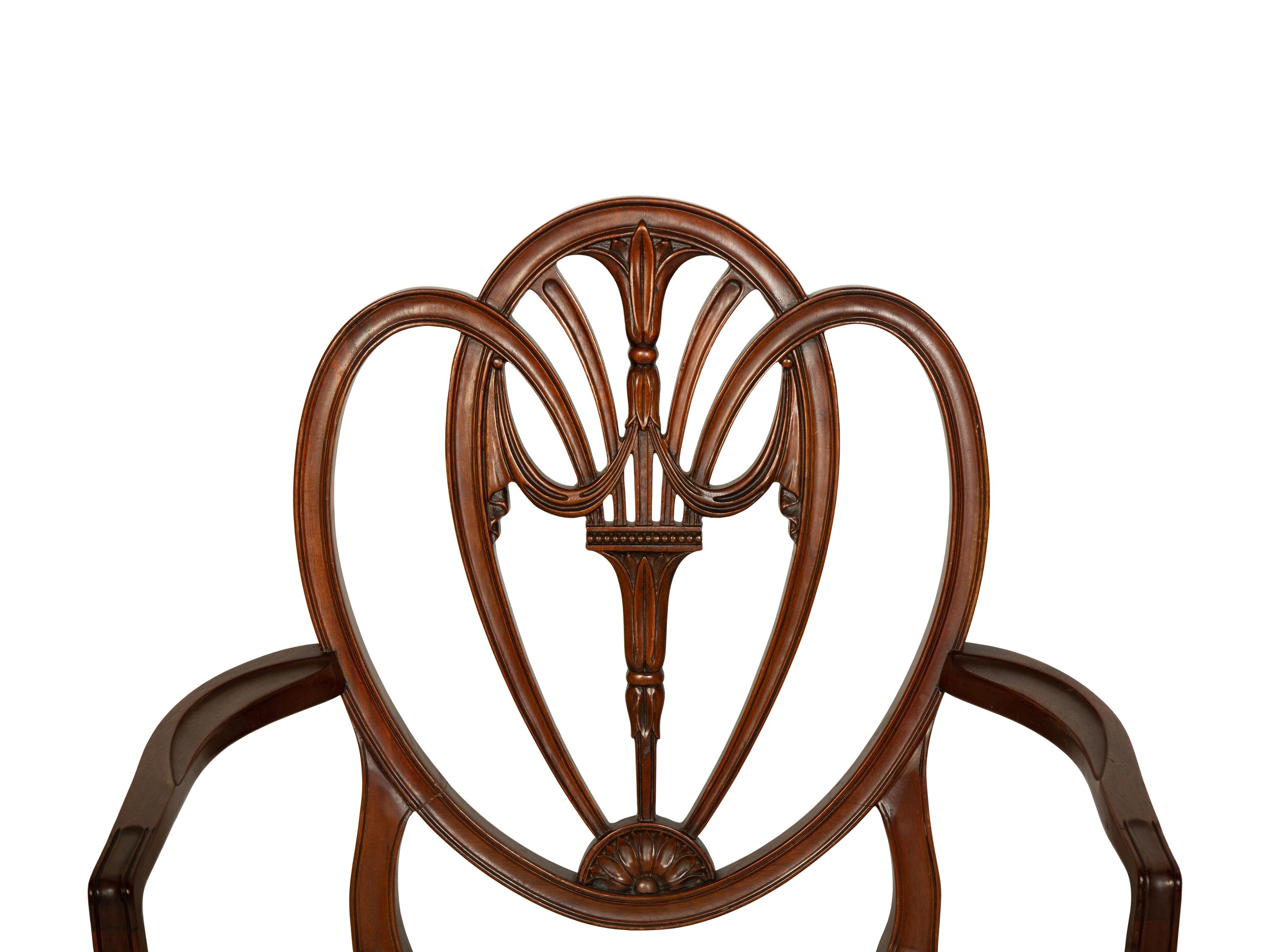 A Set of Six George III Style Mahogany Dining Chairs