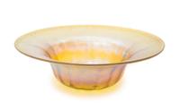 A Tiffany Studios Gold Favrile Glass Center Bowl Diameter 11 3/4 inches.