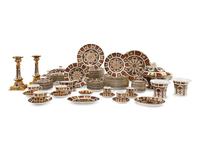 A Large Royal Crown Derby Imari Porcelain Dinner Service