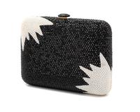 Judith Leiber Black and White Jeweled Clutch,