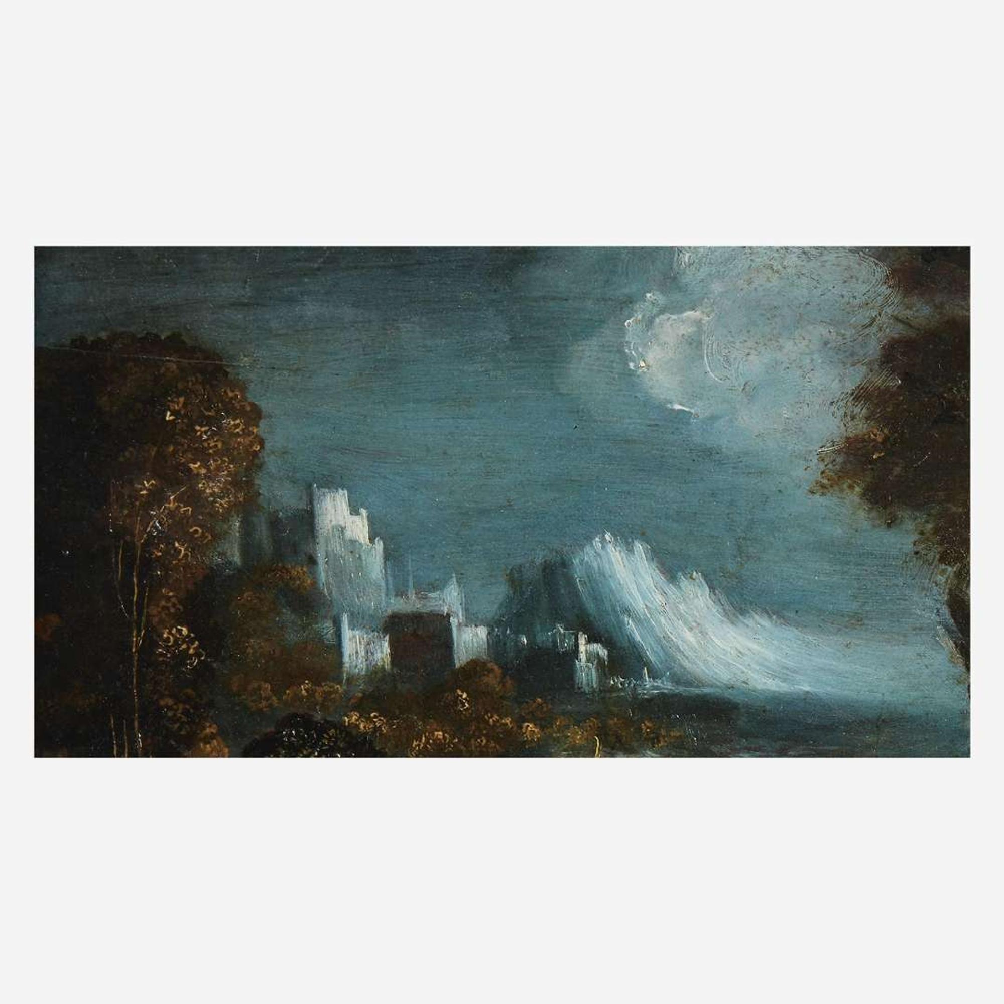 Attributed to the Master of the Twelve Apostles (Italian, Active C. 1520-1542) The Rest on the Flight Into Egypt with Saint Catherine of Alexandria